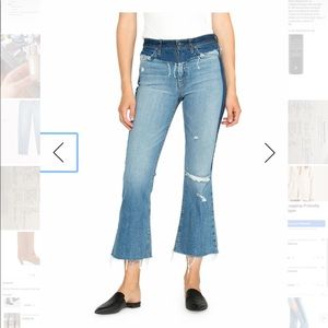 HUDSON HOLLY HIGH RISE CROPPED FLARE JEANS - NEVER BEEN WORN. SIZE 25. REVOLVE.
